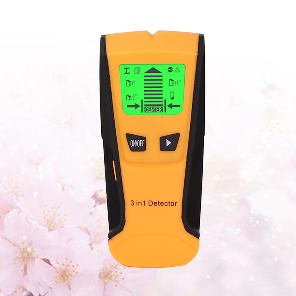 

Multi-Scanner Stud Finder Center-Finding Metal Wood Studs Ac Voltage Live Wire Orange -Slip Handheld Sensor