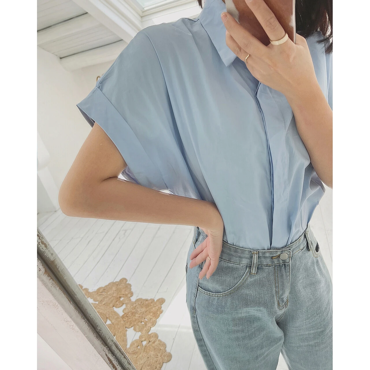 2022 New Woman Casual Blouses Shirt T-shirt Clothing Fashion Top Summer Cheap Free Shipping Urban Korean basic Chic Short Sleeve