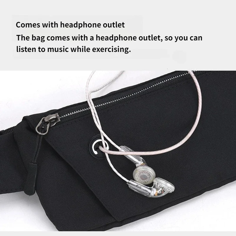 Running Waist Bag Sports Belt Pouch Mobile Phone Bag Men Women Waist Pack Lightweight Gym Sports Bag Waist Pack Adjustable Strap image 3