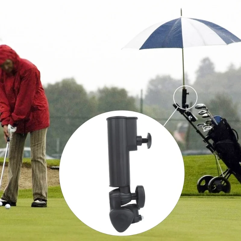 Outdoor Universal Golf Push Trolley Umbrella Stand Bracket Support Court Accessory