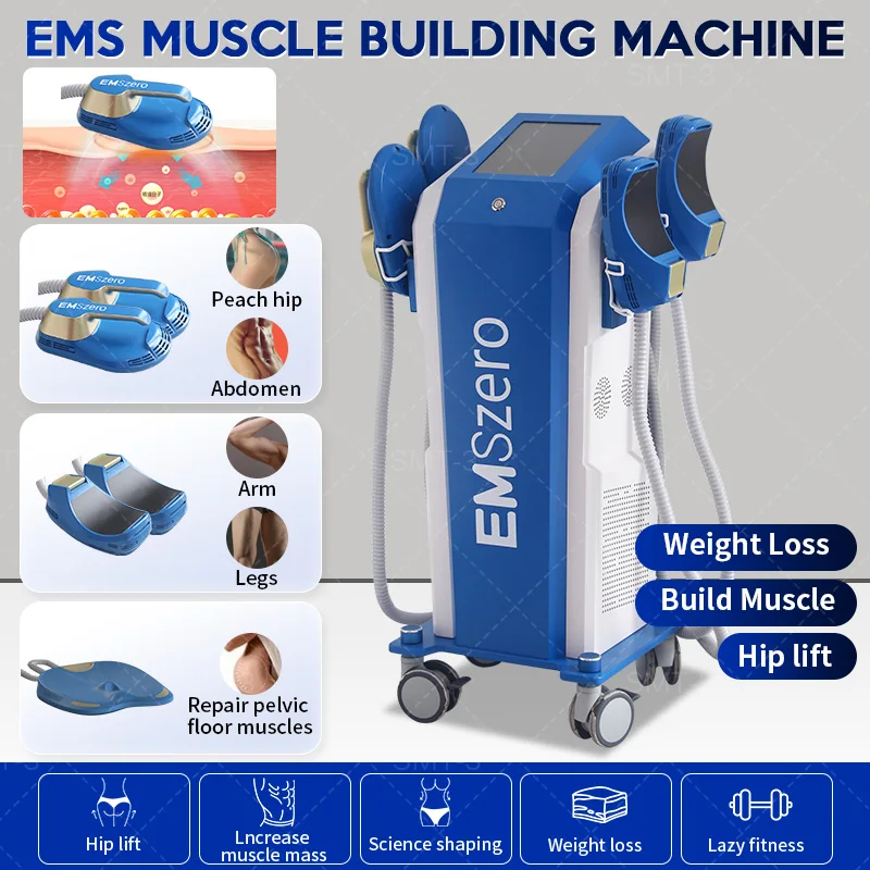 EMSzero 15Tesla  Hi-emt+RF  Muscle body sculpting Machine with 4 Handles RF Pelvic StimulationPadsOptional salon