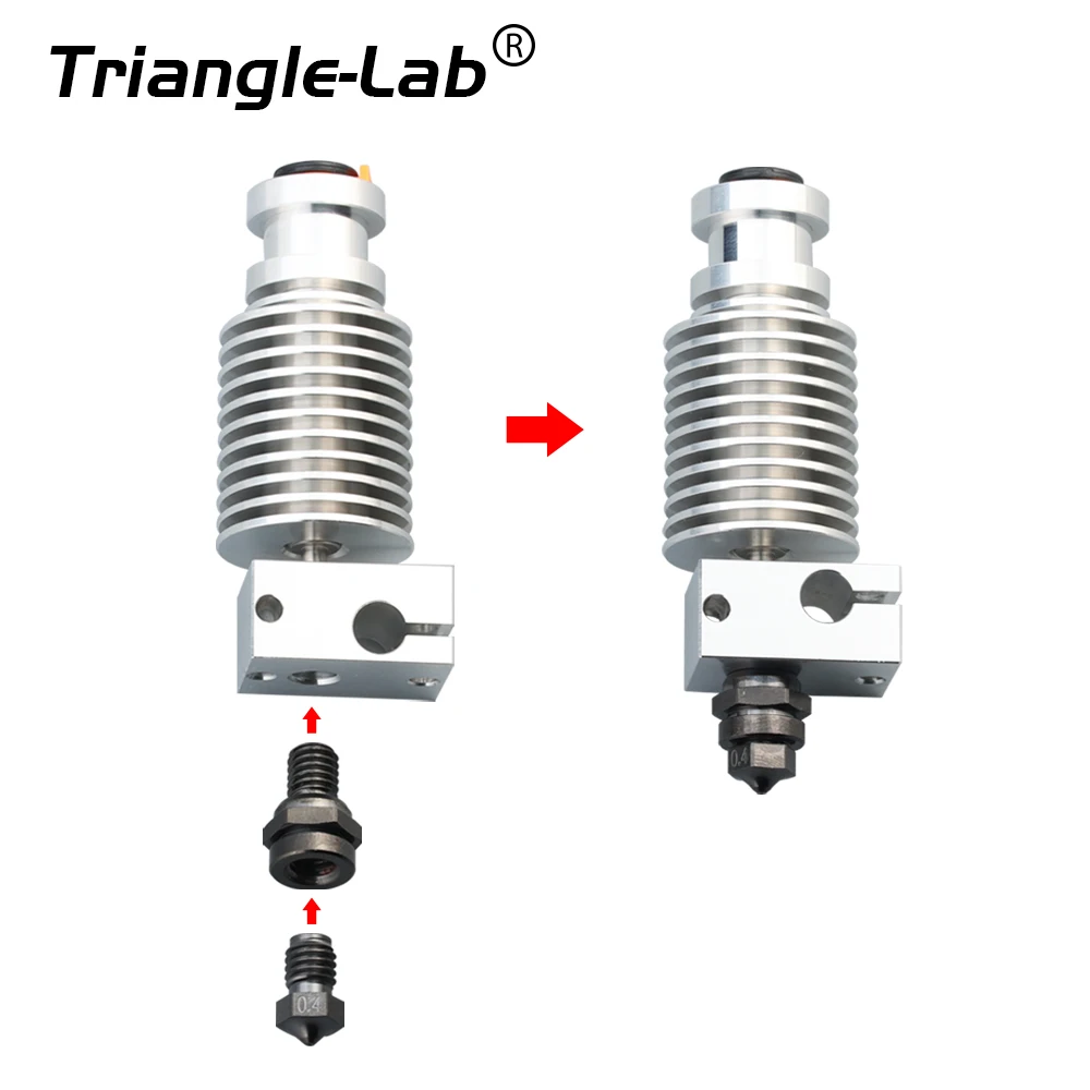 C Trianglelab MZE™  DLC V6 Melt Zone Extruder Increase flow for V6 Nozzle CHC Hotend  CHC XL Rapido Hotend voron  3D Printer