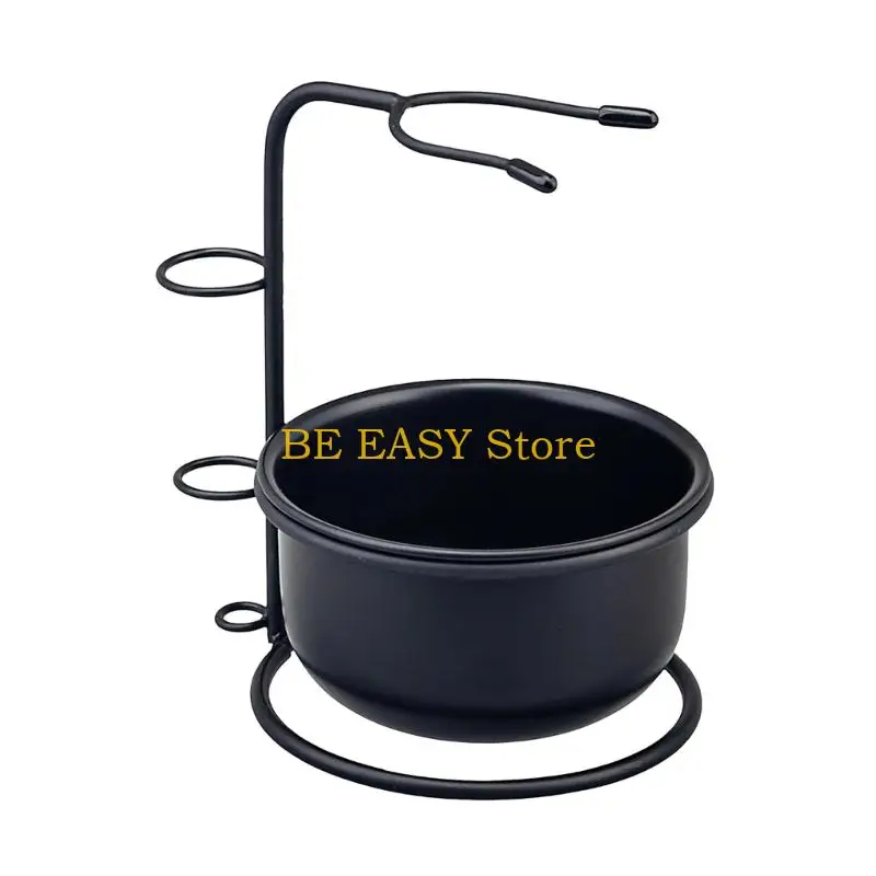 E28F Modern 2 Pack Stainless Steel Shaving Accessory Stand Lavishness Shaving Accessories For Secure And Neat Razors Display