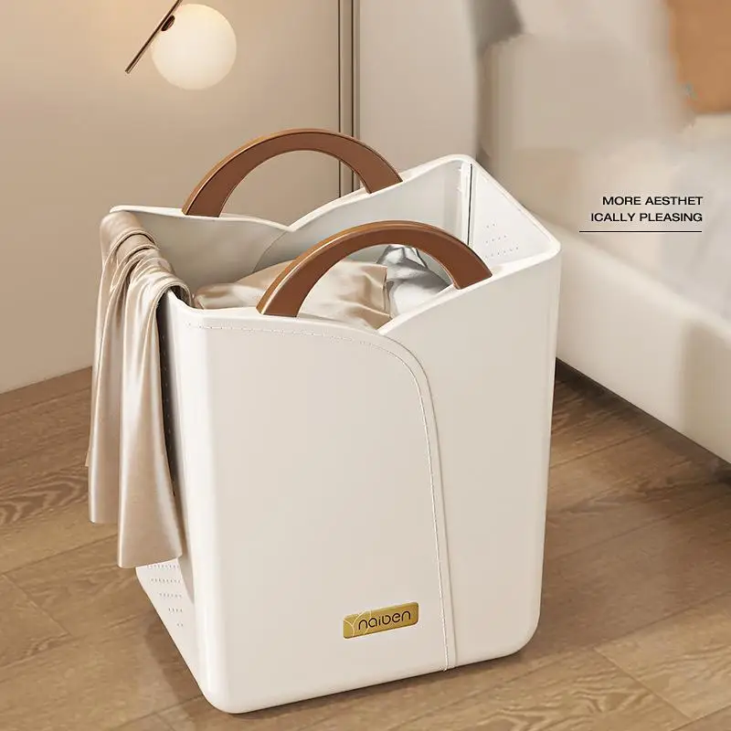 

Laundry Basket with Handle Foldable Household Clothes Organizer Basket Wall Hanging Storage Baskets for Bedroom