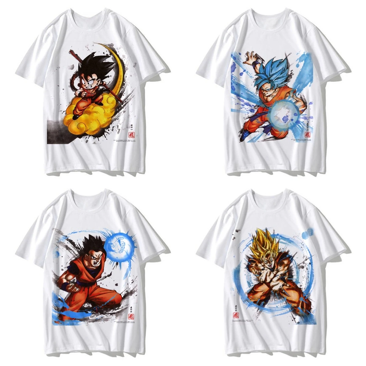 

Genuine Bandai Dragon Ball Sun Wukong Animation Peripheral Printing Pattern Men's and Women's Short Sleeve T-Shirt Top
