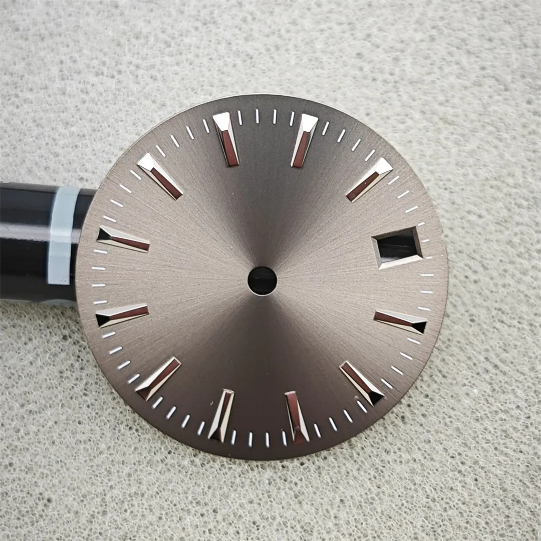 Esfera de reloj de 28,5mm, esfera NH35 modificada, rayas Sunburst, esfera de reloj Simple para NH35 36 4R 7S, accesorios de reloj de movimiento