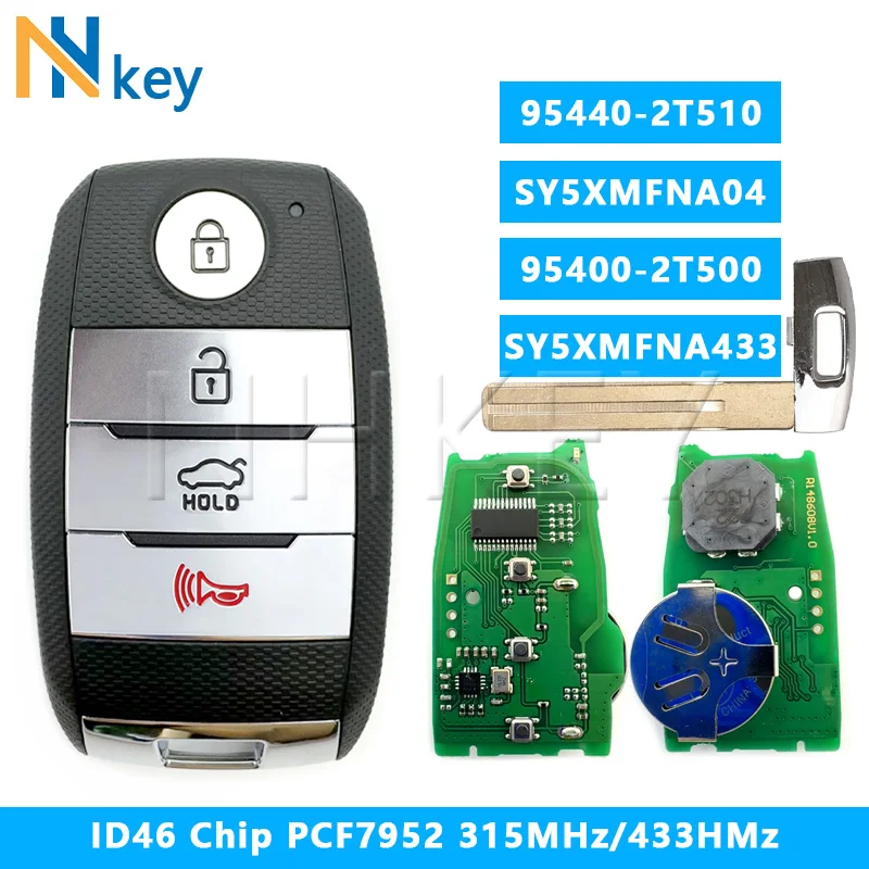 

NHKEY For KIA Optima Rio Sportage 2014 2015 SY5XMFNA04/SY5XMFNA433 95440-2T500/2T510 315/433MHz ID46 PCF7952 Chip Car Remote Key