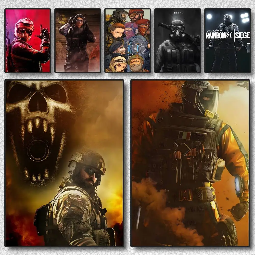 لعبة قوس قزح ستة الحصار ملصق فني ذاتي اللصق ملصق مضاد للمياه مقهى غرفة النوم جدار ديكور #1