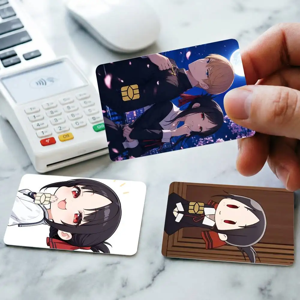 A-Anime Kaguya-sama Love is War Credit Card HD Stickers Small Chip Waterproof Sticker Game Card Decal Gift