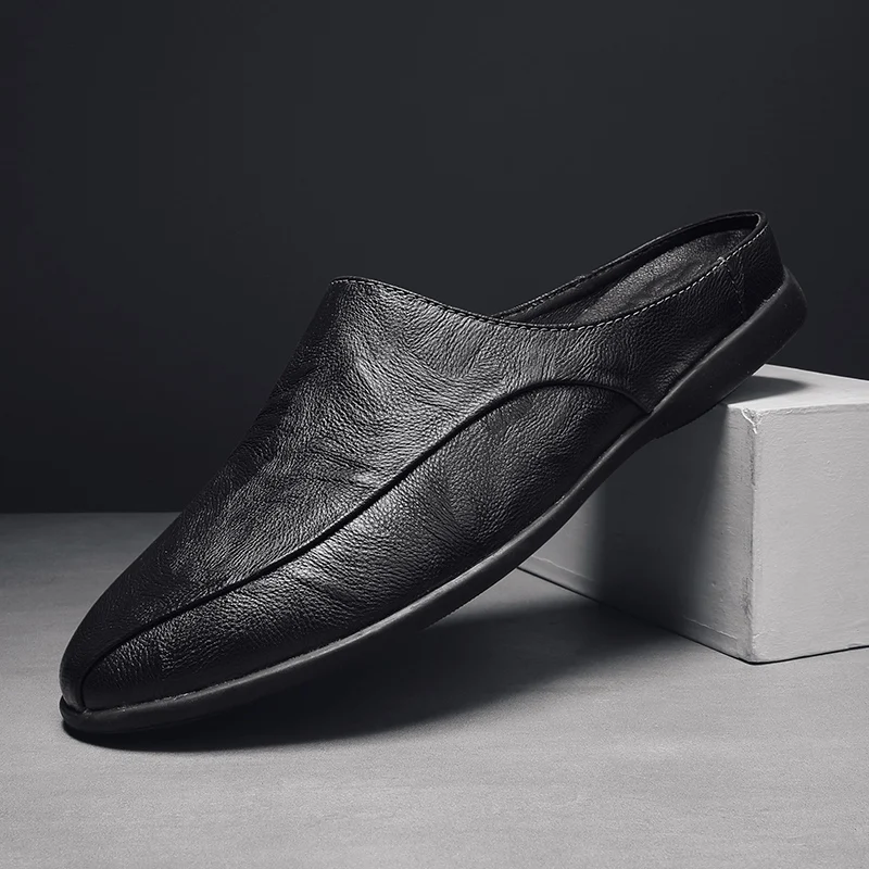 Letnie buty męskie Casual Fashion Męskie mokasyny Półpantofle z prawdziwej skóry Oddychające wsuwane leniwe buty do jazdy samochodem Męskie