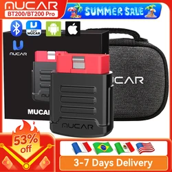 MUCAR BT200/BT200 Pro OBD2-Scanner, Diagnosegerät mit Bluetooth, komplettes Kfz-Diagnosetool, kostenloses Öl-/SAS 15-Reset-Codelesegerät für alle Autos