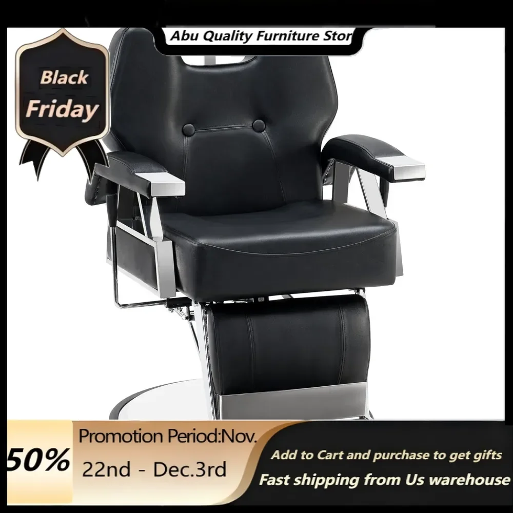 Pedicure Chair.Heavy Duty Recline Barber Chair All Purpose Hydraulic Salon Chair For Hair Stylist Spa Beauty Shampoo E