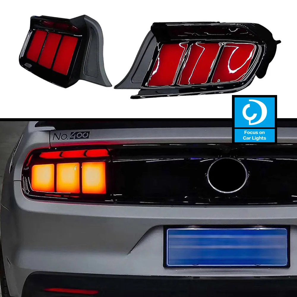 Taillights Styling For Ford Mustang 2015-2020 Tail Light LED DRL Running Signal Brake Reversing Parking Lighthouse Facelift