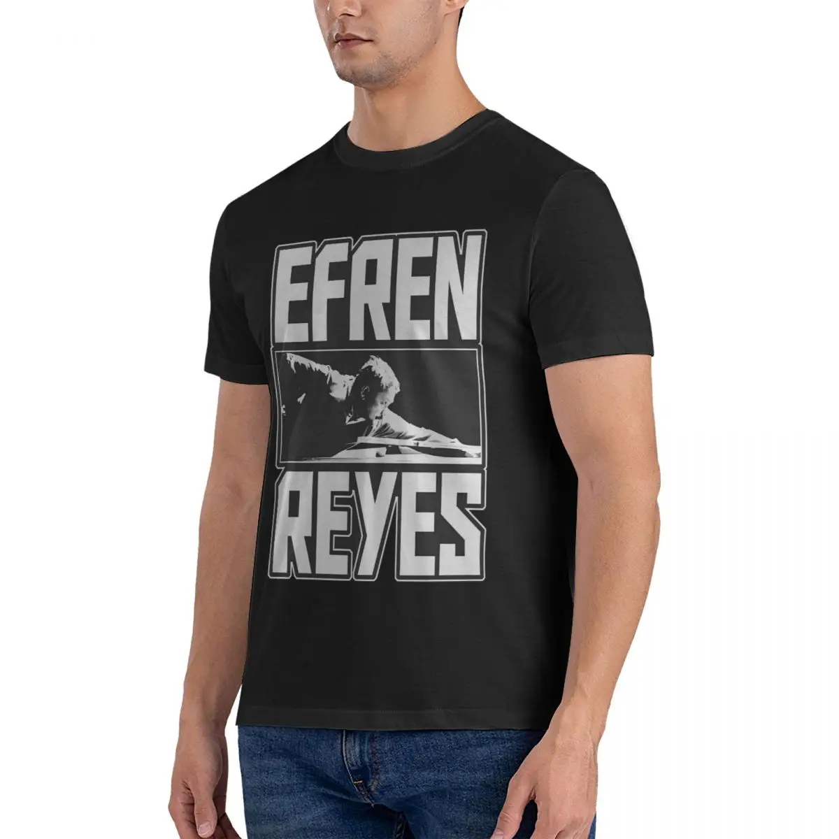 Men T-Shirt Neat Vintage 100% Cotton Tee Shirt Short Sleeve Efren Reyes T Shirt Round Neck Tops Gift Idea