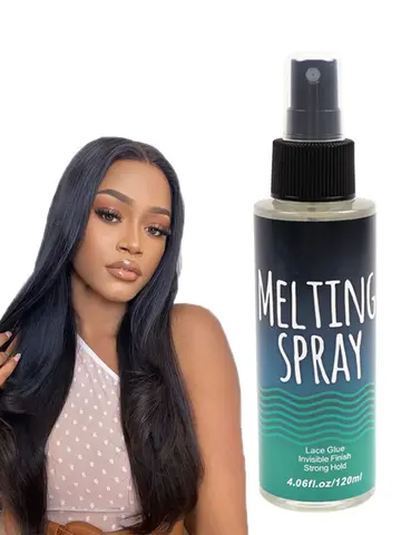Spray de fusión de encaje de 120Ml, pegamento con acabado sin costuras, Spray de fusión para peluca y adhesivo para el cabello para pelucas de encaje, pegamento de encaje Invisible fuerte