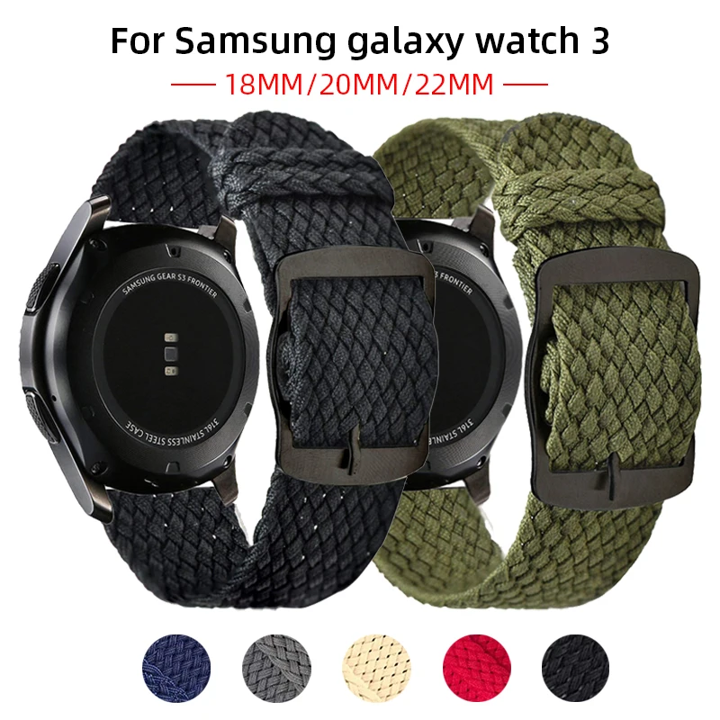 Breathable Nylon Woven Loop Band For Samsung Galaxy Watch 4 Classic Band 46mm/42mm Active2 40mm 44mm Amazfit Watchband 20mm 22mm