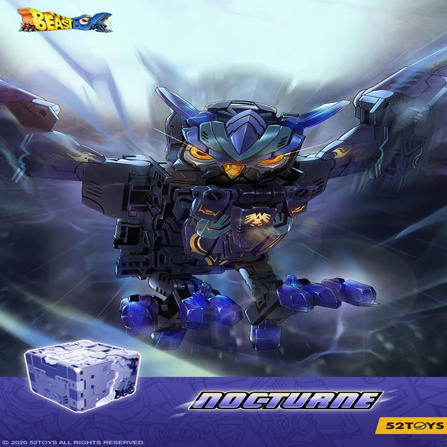 52toys Beastbox Series NOCTURNE Owl Mecha Transform Toy Assembly Model Action Mecha Toy Hand Do