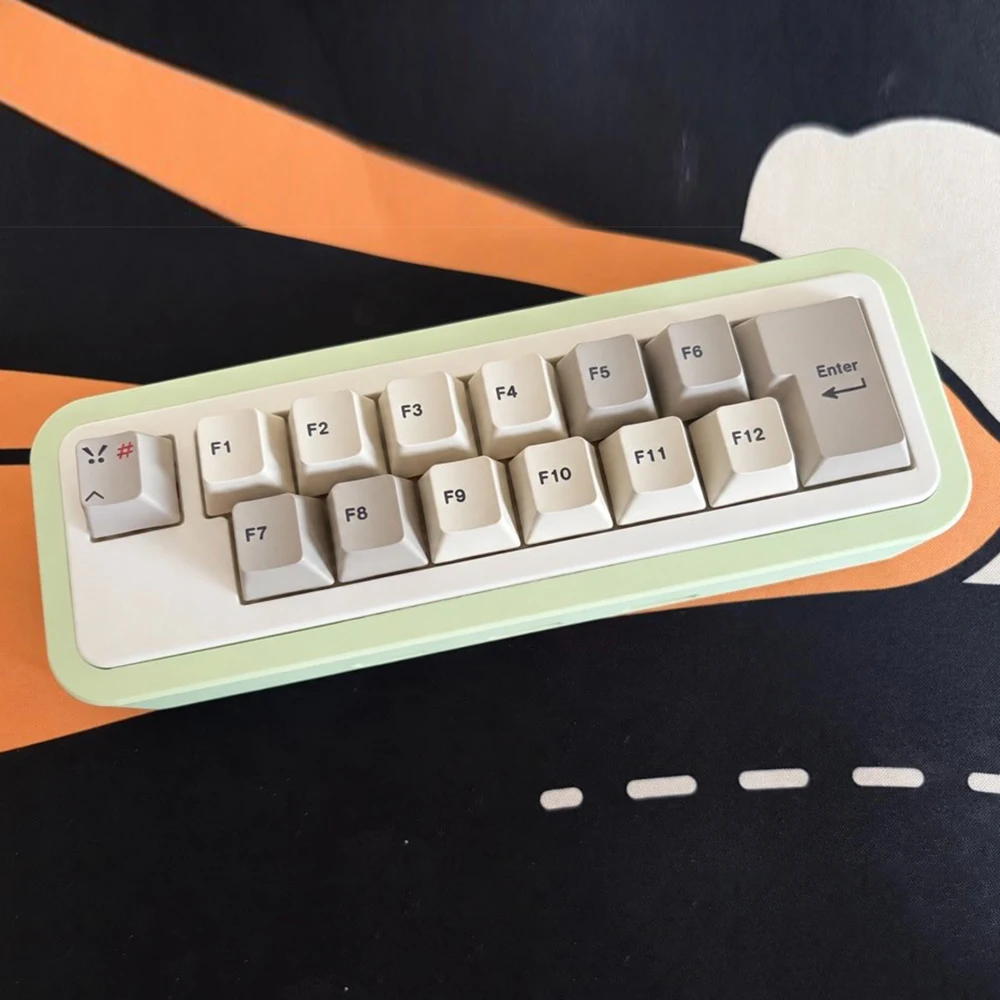 USB Hub Keyboard DIY 3D Printed F1-F12 Enter Key Function Keyboard Mechanical Hot Swap Keypad Kit without Keycap Wired