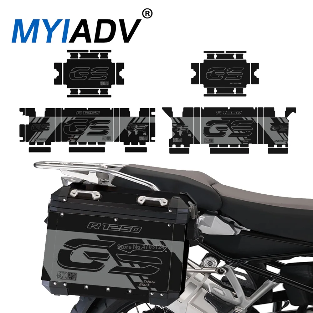 

Motorcycle Aluminum Box Sticker Panniers Top Case Decals For BMW R1250GS Adventure Triple Black 2019-2022 2023 R 1250 GS ADV GSA