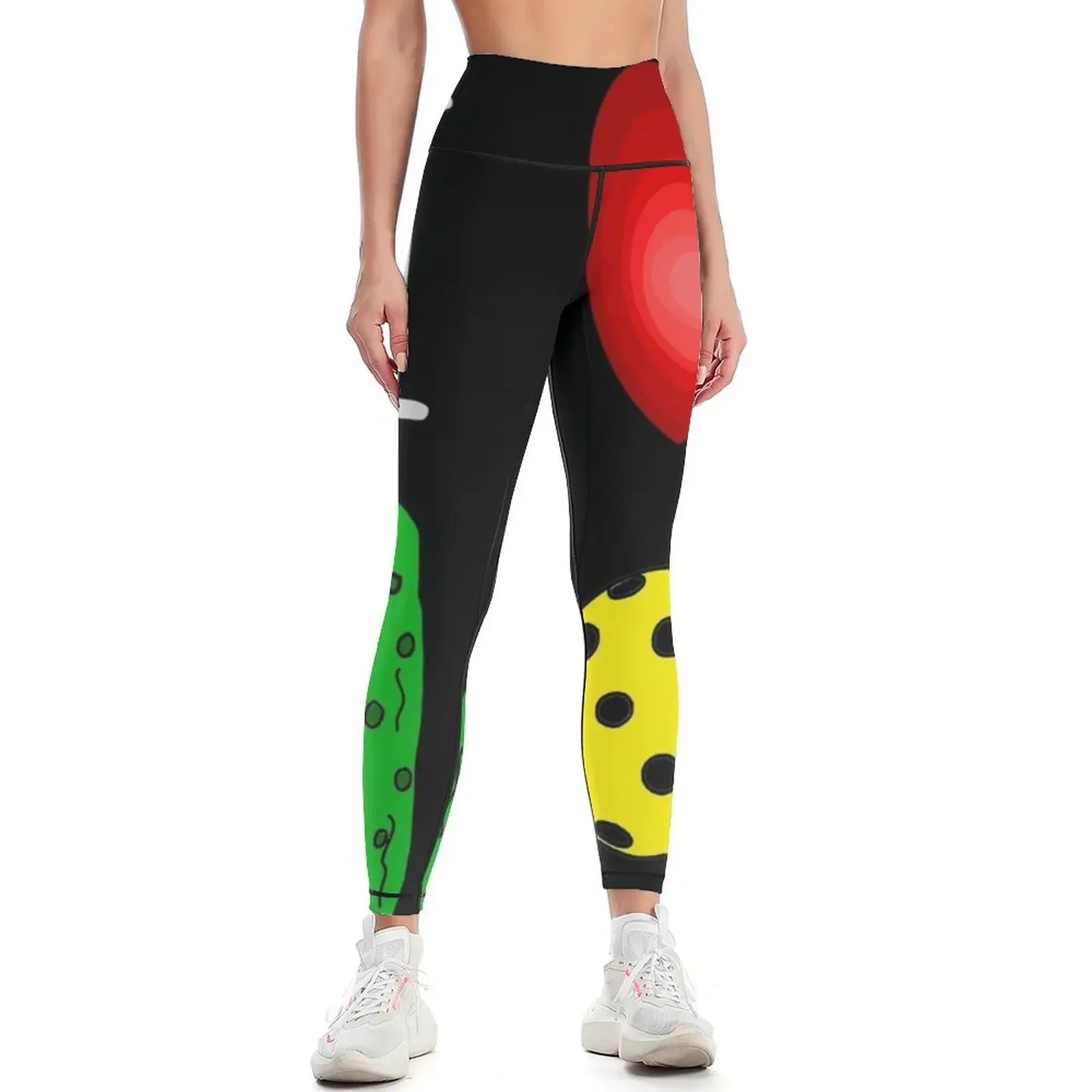 

Cool I Heart Pickleball Sports Cartoon Leggings Women's sports Golf wear Women's push up Sweatpants Womens Leggings