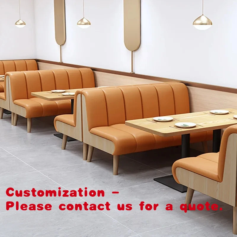 

custom.HUALIN Modern Solid Wood Style Restaurant Hotel Cafe Solid Wood Dining Table and Chairs Sofa Card Set
