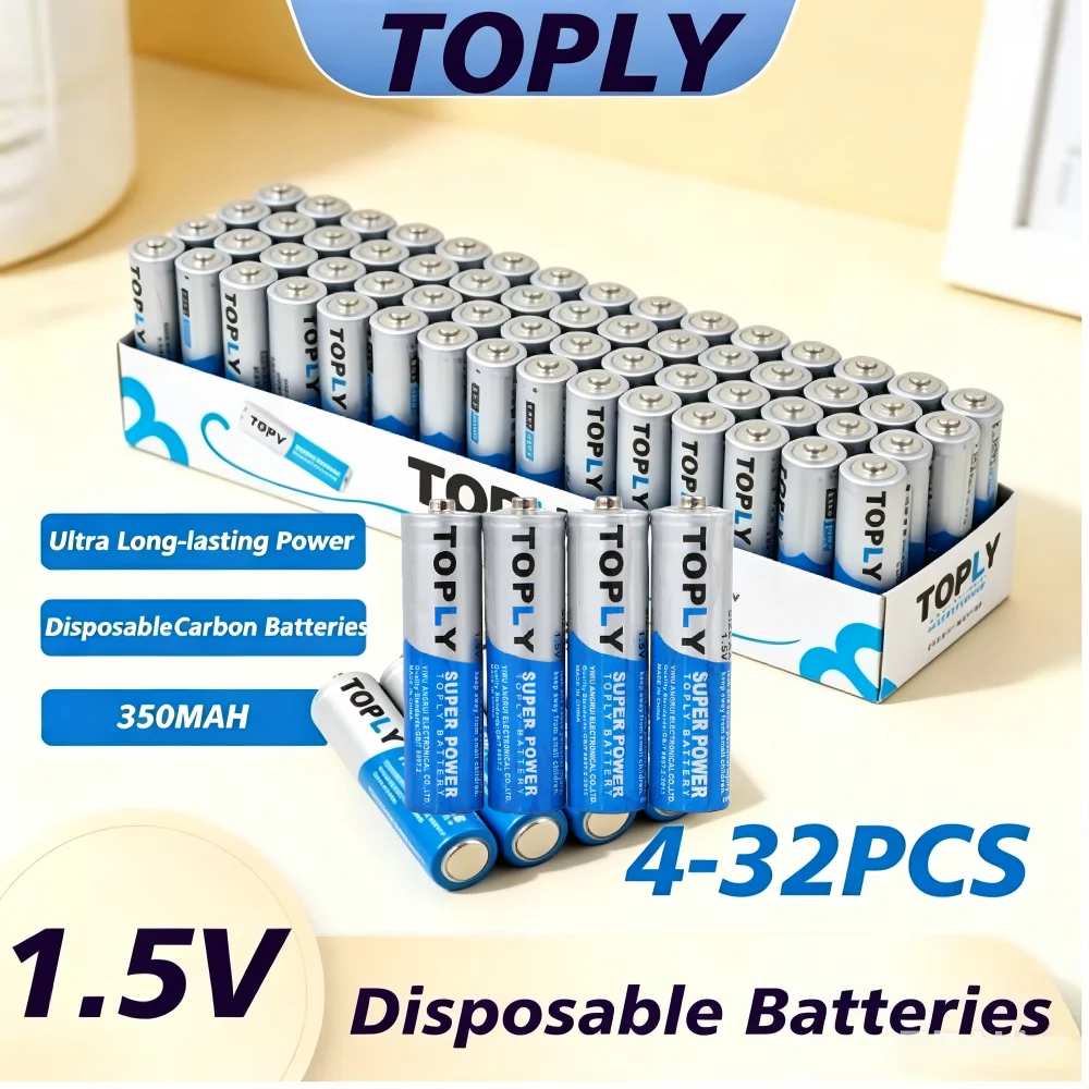 AA Battery 1.5V Carbon Zinc Dry Cell Disposable Heavy Duty Long Lasting for Wireless Mouse Keyboard Remote Control Toys Flashlig