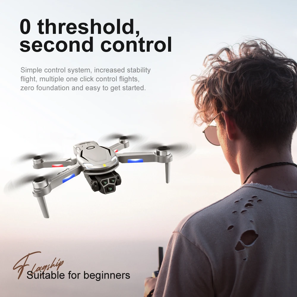 V888 Drone 8K GPS High-Definition Camera Anti-Shake Drone Drie Camera Intelligente Obstakel vermijden Professionele 10000M Drone