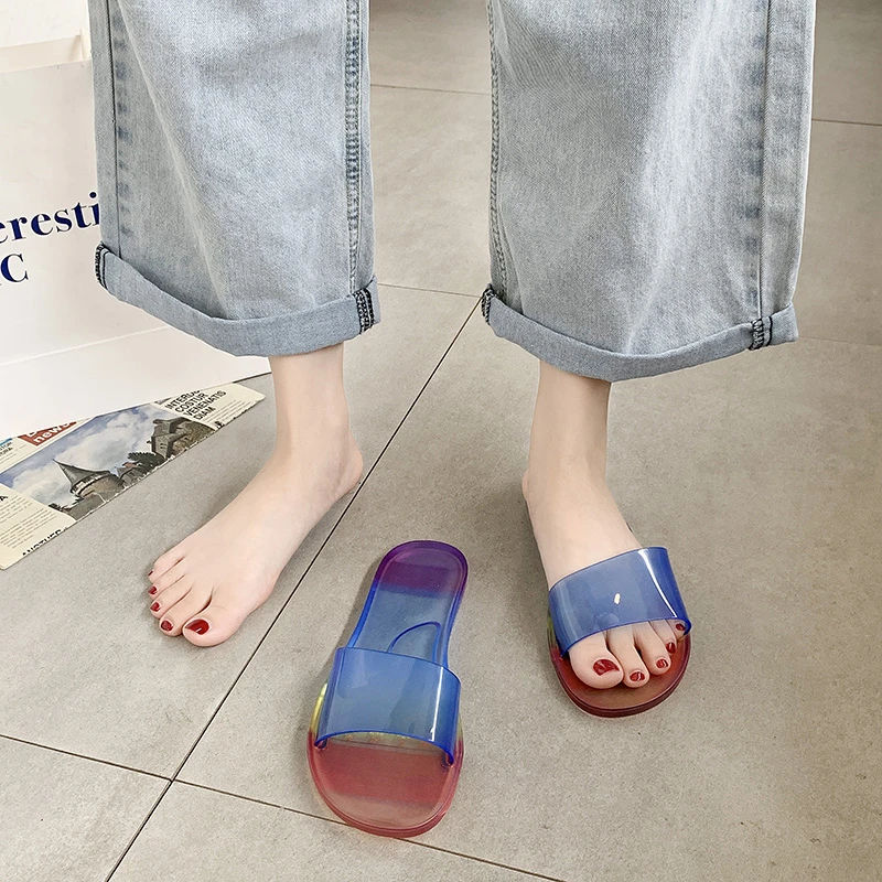 Stylish Platform-Slide Lady Slippers - Slide with Style, Making a Chic Impression 6949