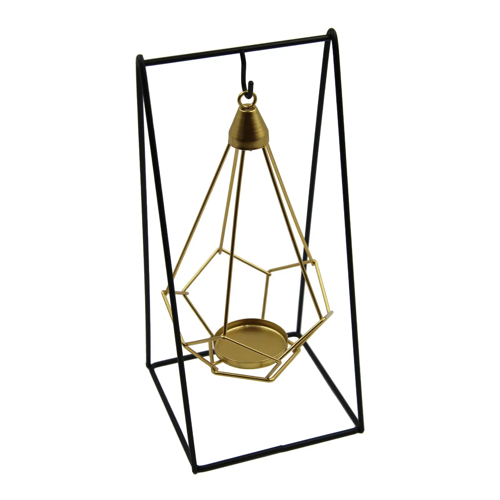Nordic Geometric Iron Candle Holder Hanging Tealight Stand for Home Decor Centerpieces Wedding Table Ornament