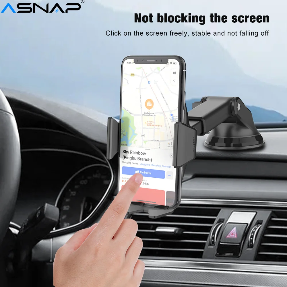 

ASNAP Phone Holder for Car Dashboard Windshield Phone Holder Suction Cup Car Phone Holder for iPhone Air Vent