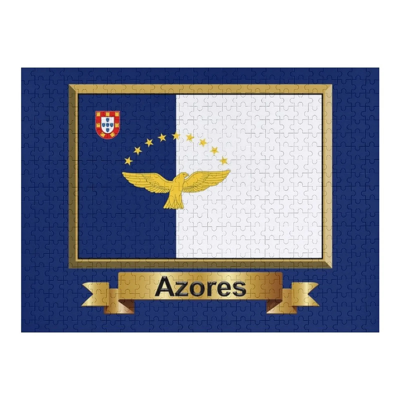 

Azores Flag Gifts, Stickers & Products Jigsaw Puzzle Jigsaw For Kids Custom Wooden Name Puzzle
