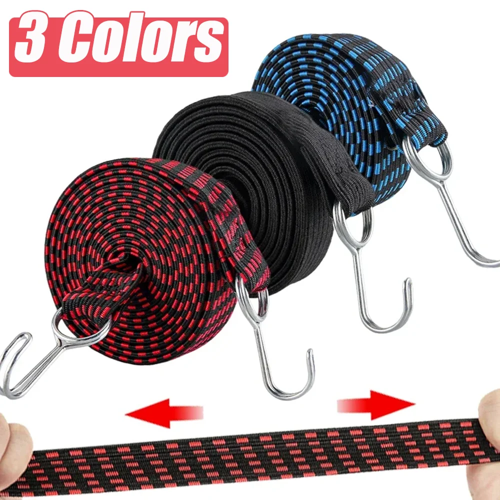 Versatile Motorcycle Luggage Rope Cord Hooks High-quality Elastics Rubber Bike Car Luggages Fixed Band Hook Motorbike Equipments