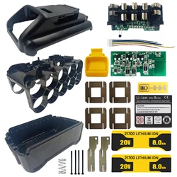 10*21700 DCB200 akumulator litowo-jonowy obudowa z tworzywa sztucznego PCB ładowania obwód ochronny kartonowe pudełko powłoki dla Dewalt 18V 20V 8Ah litowo narzędzie