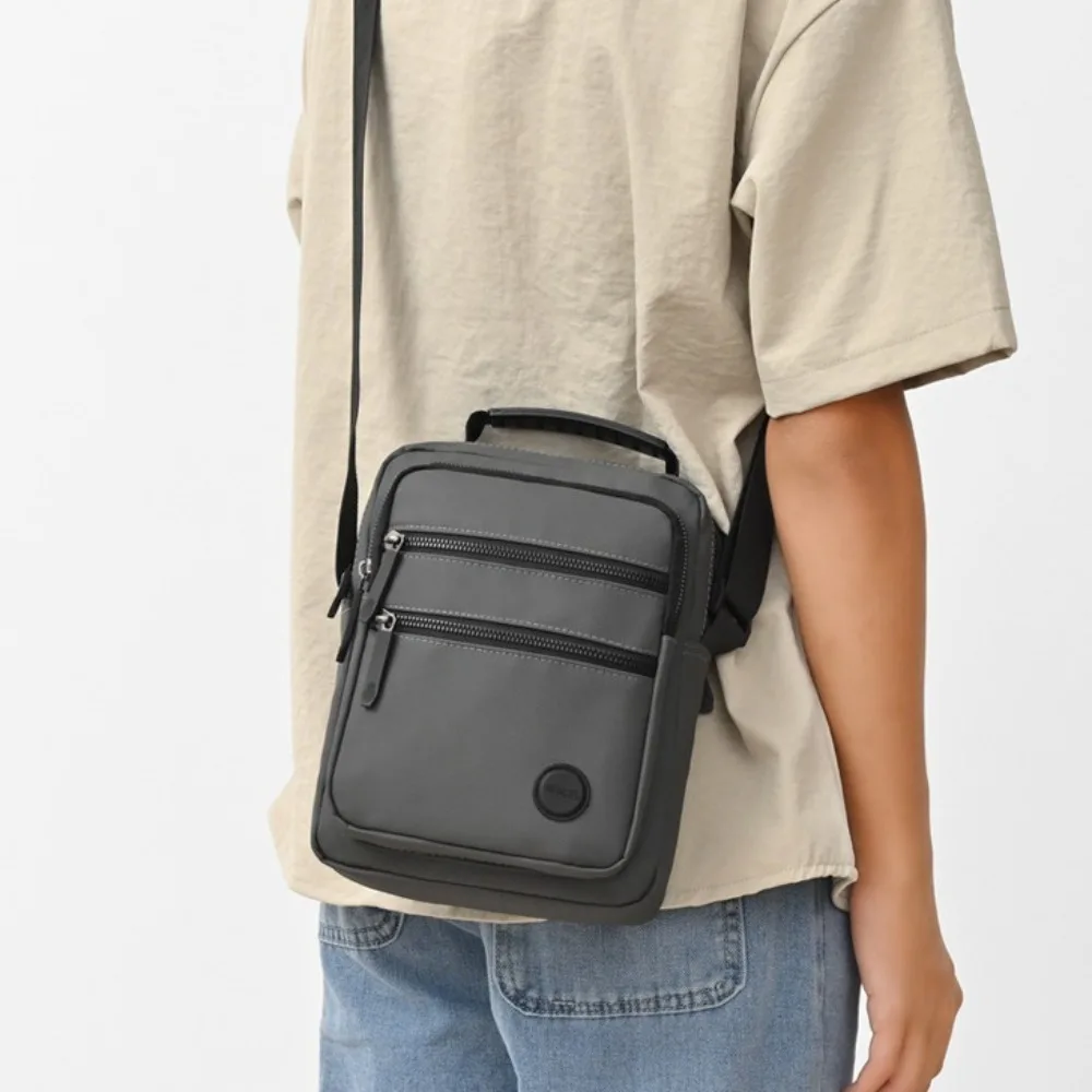 Bolso cruzado multicapa para hombre, bolso de negocios portátil de tela Oxford para ir al trabajo, bolso de hombro individual de gran capacidad para uso diario