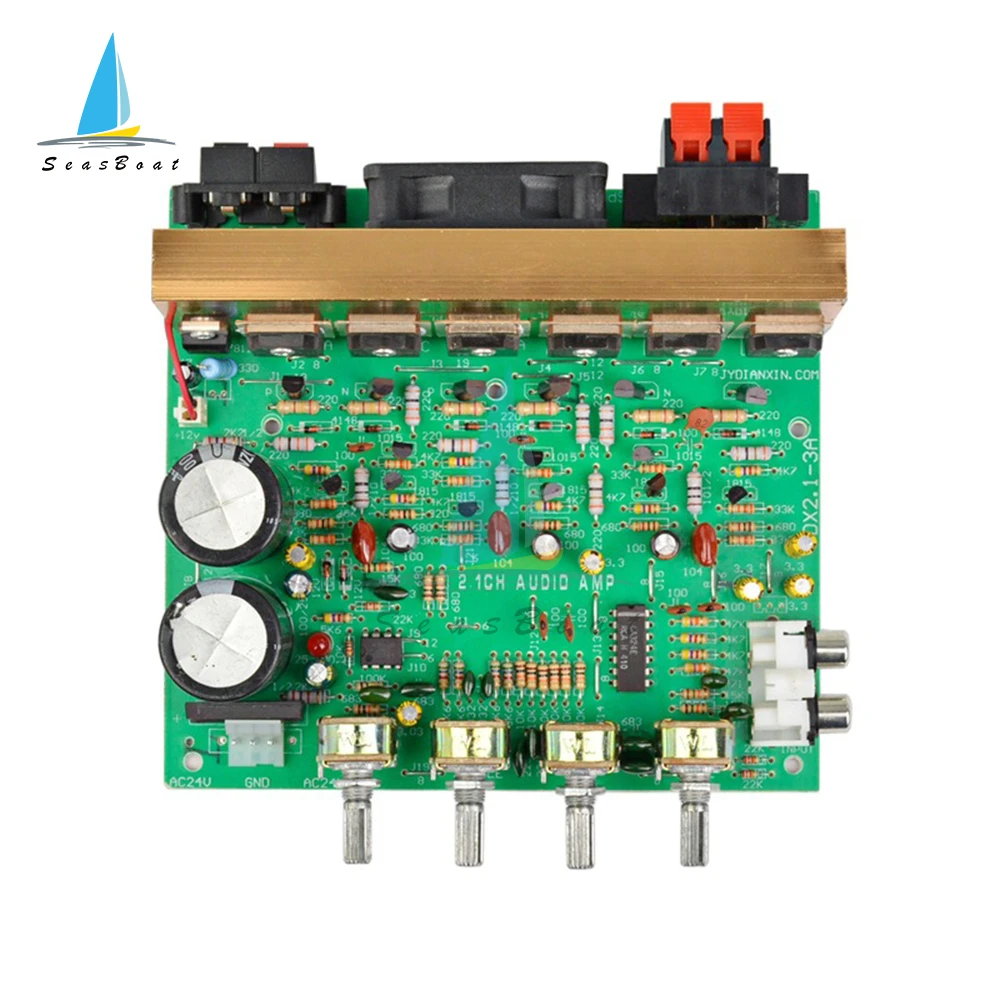 DX-2.1 High Power 3 Channel Bass Stereo Amplifier Board 3*80W High Power Digital Subwoofer Speaker Audio Module AC18-24V