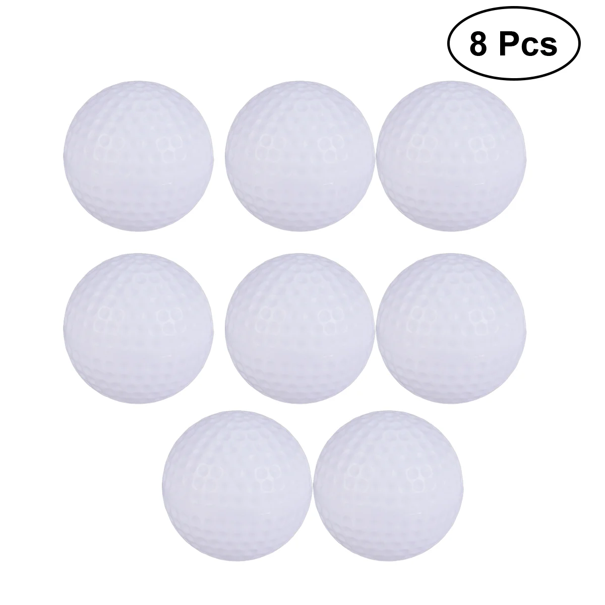 8pcs Plastic Balls Game Toy Balls Practice Balls for Kids Children Golfer (White)