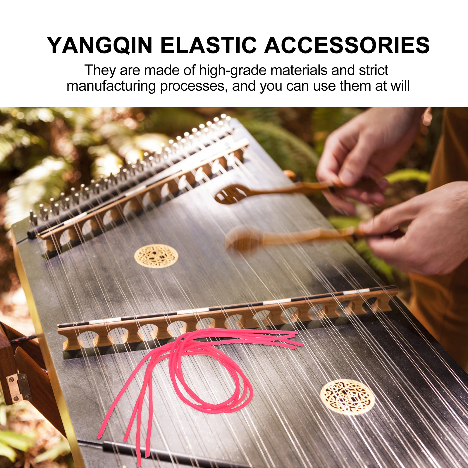

4 pcs Yangqin Rubber Bands Elastic Tubes For Bamboo Accessories Tuning Tools Durable Adjustment Covers Yangqin