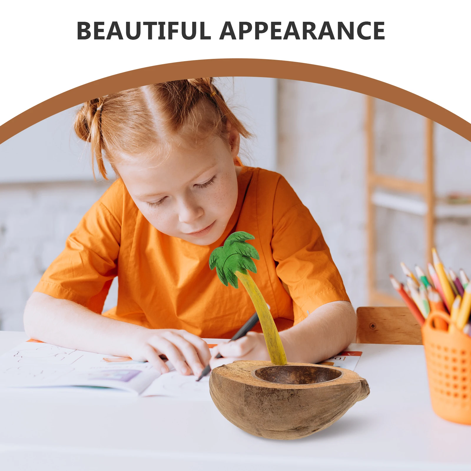 

1Pcs Coconut Shell Bowl Candle Holder Rustic Decor Wedding Dinner Party Portable Holder