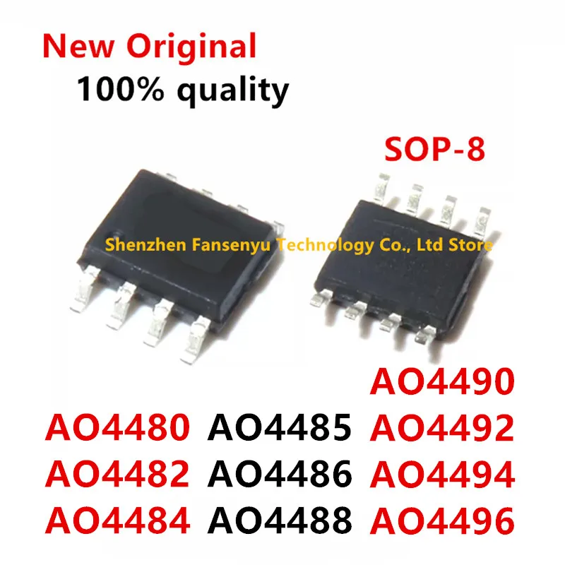 (10piece) 100% New AO4480 AO4482 AO4484 AO4485 AO4486 AO4488 AO4490 AO4492 AO4494 AO4496 sop-8 Chipset