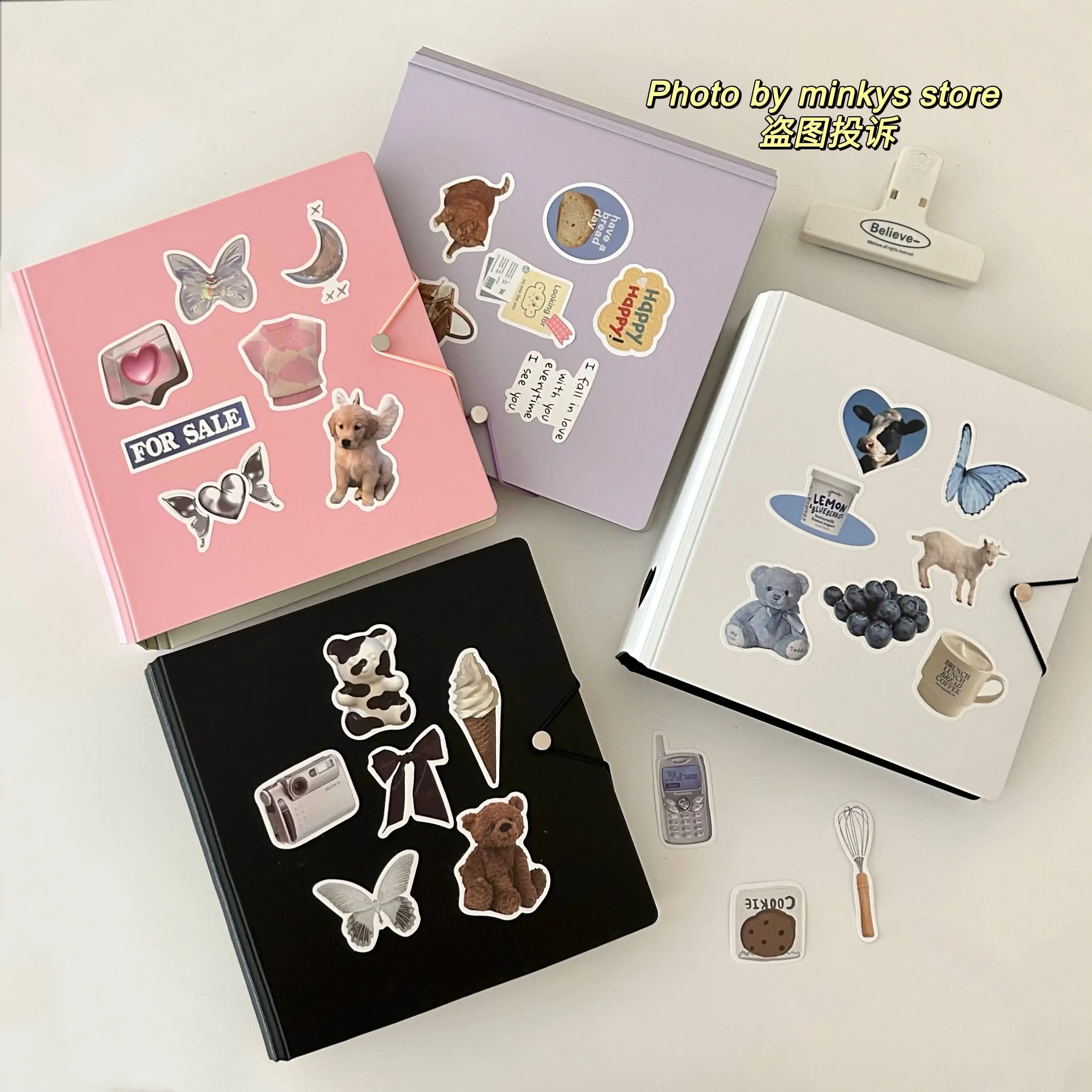 MINKYS Kawaii D Shape Ring 3 inch Kpop Photo Card Binder Large Capacity Idol Photocard Album Photocards Collect Book