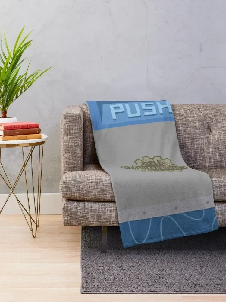 PUSH The Talking Trash Can Throw Blanket Beach Flannel Fabric christmas decoration Fashion Sofas Blankets