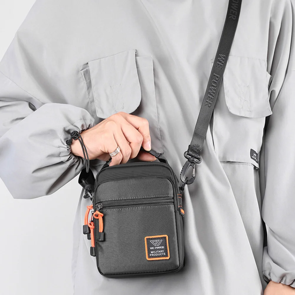 Männer Cross Body Schulter Top Griff Tasche Tasche Klappe Nylon Militär mode männlich kleine Schlinge Umhängetaschen Mini Handtasche – Detail 3