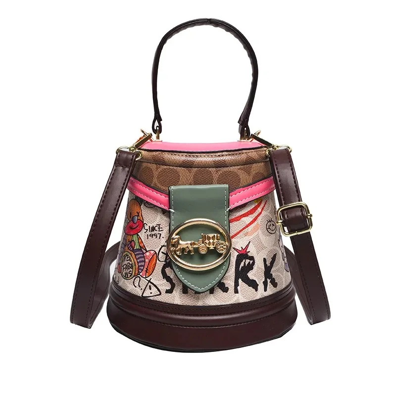 

IMJK 19*17*11cm New Fashion Graffiti,Versatile,Personalized,and Stylish Women's Bag,Premium Single Shoulder Crossbody Bag