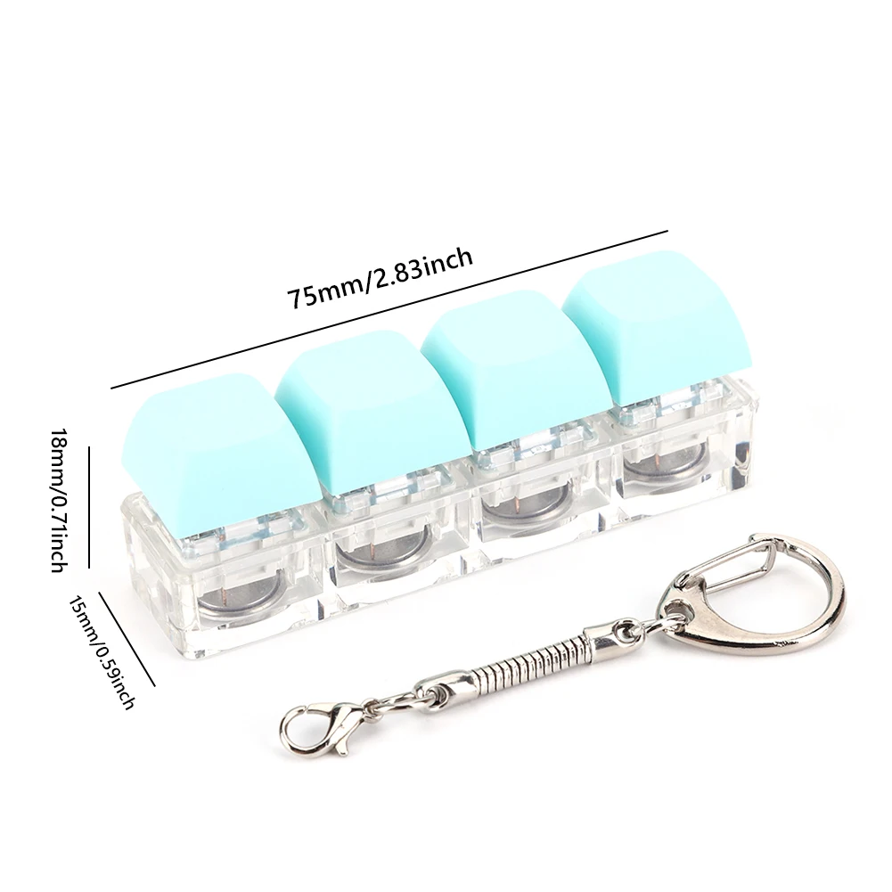 4 teclas teclado botão de descompressão alívio do estresse teclado mecânico cubo para presentes adultos para aliviar o tempo de passagem