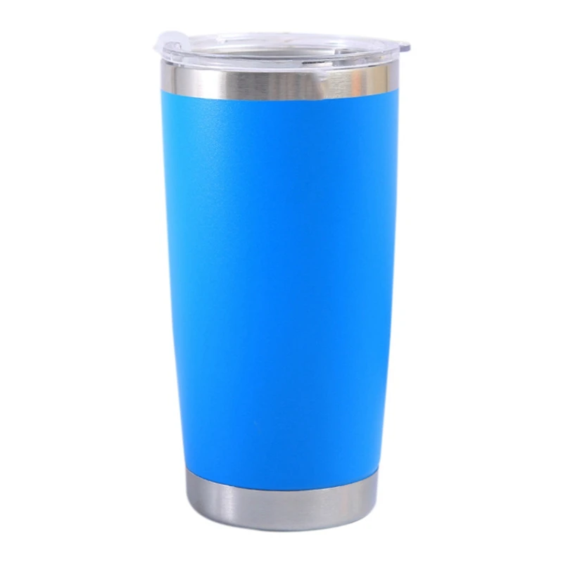 Tasse isotherme en acier inoxydable avec couvercle pour voiture, chope à bière, grande capacité, tasse à glace, 20oz