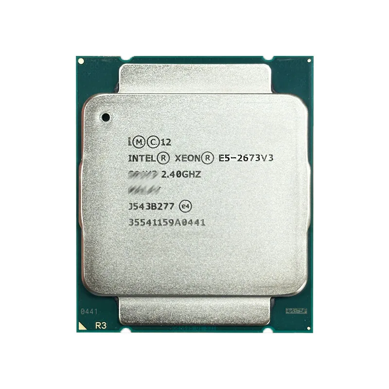Intel Xeon مستعمل E5-2673V3 E5 2673 V3 2.4 جيجا هرتز اثني عشر نواة أربعة خيط وحدة المعالجة المركزية 30M 105W LGA 2011-3