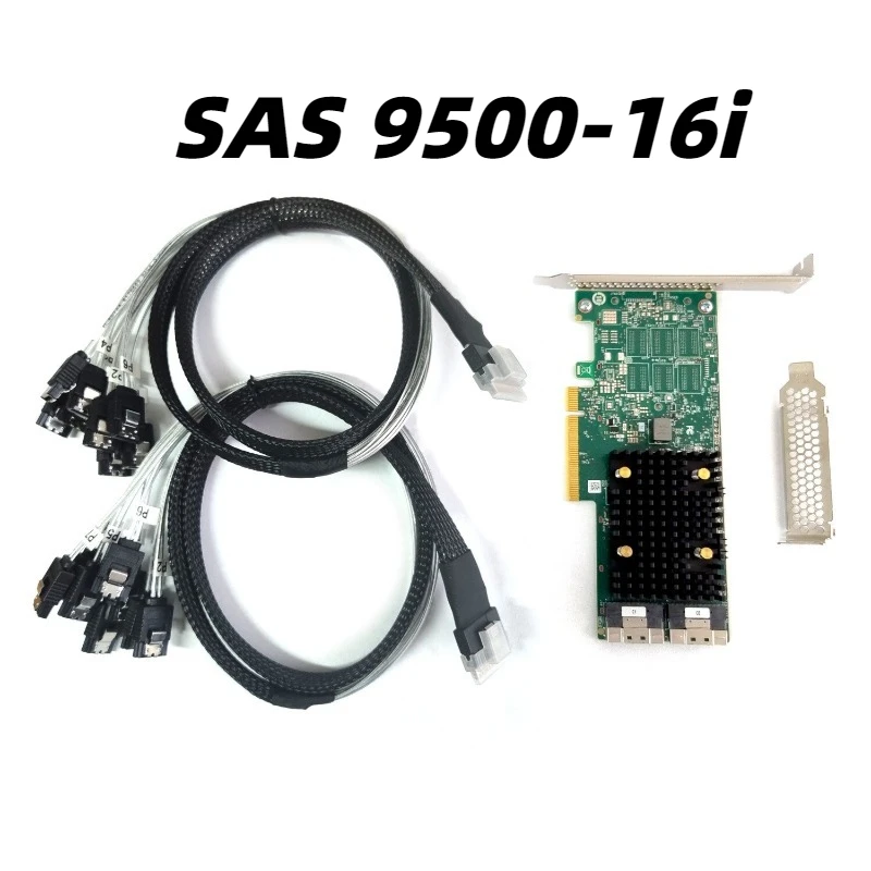 

HBA 9500-16i SAS SATA Tri-Mode Adapter 05-50077-02 Includes 2 Cables