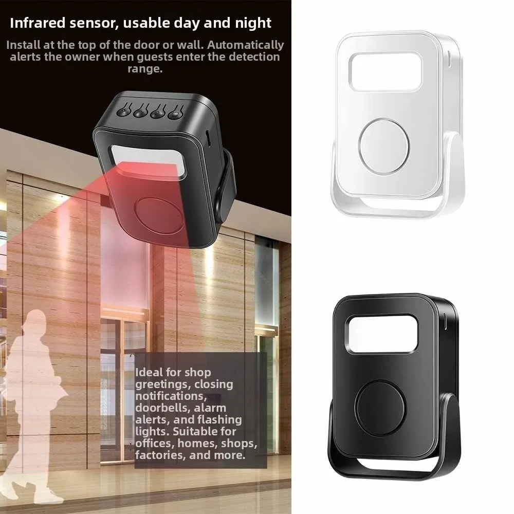 Infrared Sensor Intelligent Welcome Doorbell Recording Function Wireless Door Greeter Sensor Alarm PIR Motion Detector Smart