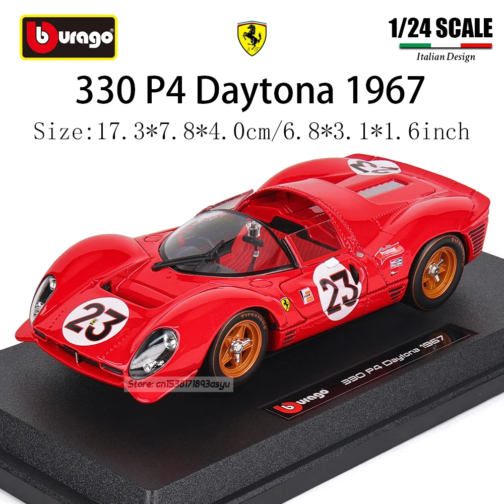 Bburago 1:24  Ferrari 499P LMH FORMULA RACING 488 250GTO FXXK 458 Alloy Luxury Vehicle Diecast Cars Model Toy Collection Gift