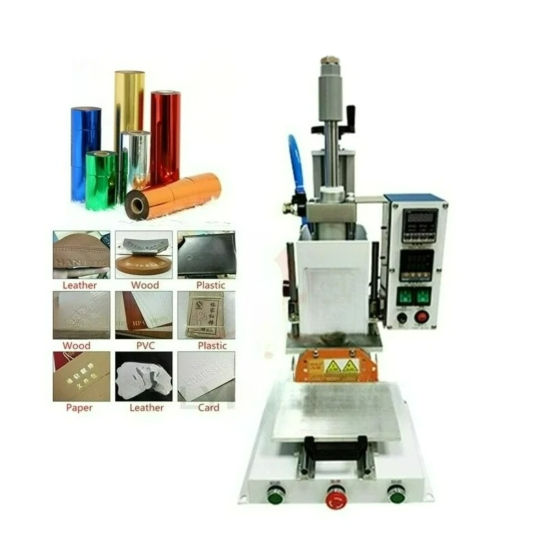 Customizable Bronzing Machine Hot Stamping Pneumatic Embossing Machine with Hot Foil Gilded Paper